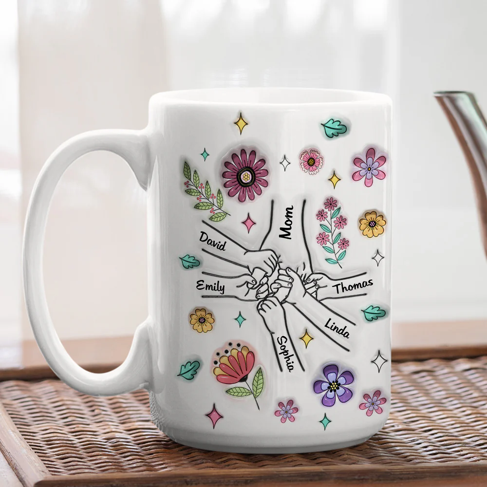 Grandma And Grandkids - Personalized Custom 3D Inflated Effect Mug - Image 5