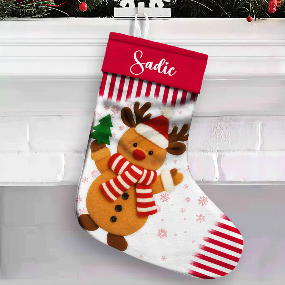 Grandma And Grandkids - Personalized Custom Christmas Stocking - Image 3