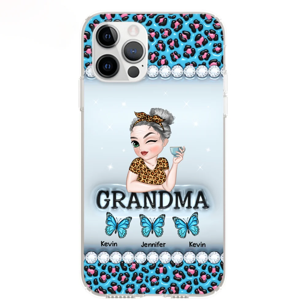 Grandma And Kids - Personalized Custom 3D Inflated Effect Phone Case - Image 11