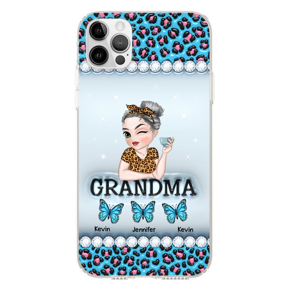 Grandma And Kids - Personalized Custom 3D Inflated Effect Phone Case - Image 12