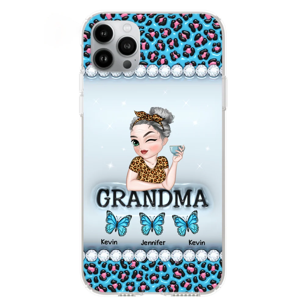 Grandma And Kids - Personalized Custom 3D Inflated Effect Phone Case - Image 14