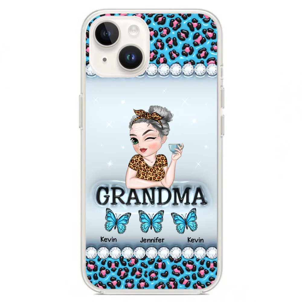 Grandma And Kids - Personalized Custom 3D Inflated Effect Phone Case - Image 17