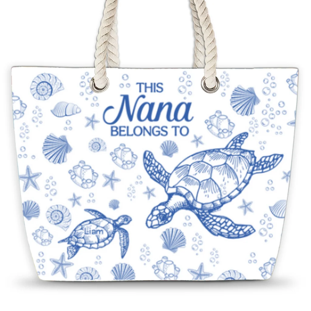 Grandma At The Beach - Personalized Custom Beach Bag - Image 6