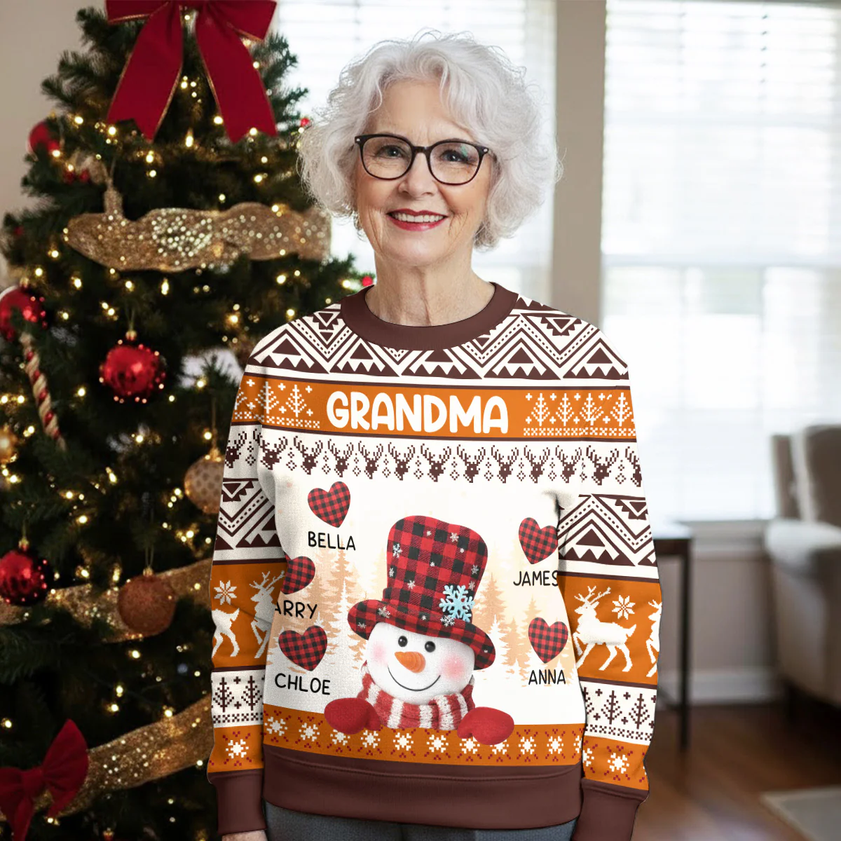 Grandma Belongs - Personalized Custom All-Over-Print Sweatshirt - Image 5