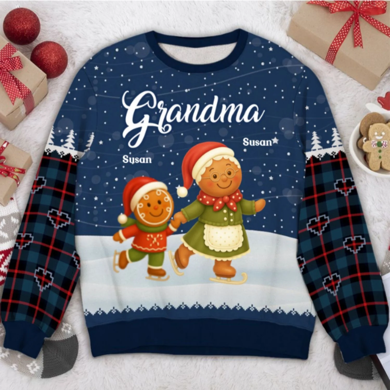 Grandma Belongs To Cookies - Personalized Custom All-Over-Print Sweatshirt - Image 8