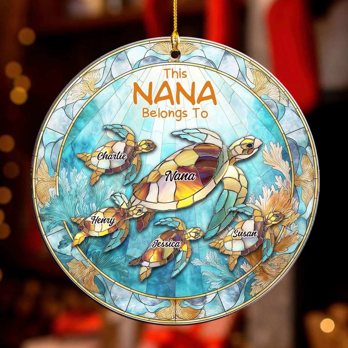 Grandma Belongs To - Personalized Custom Acrylic Ornament - Image 2