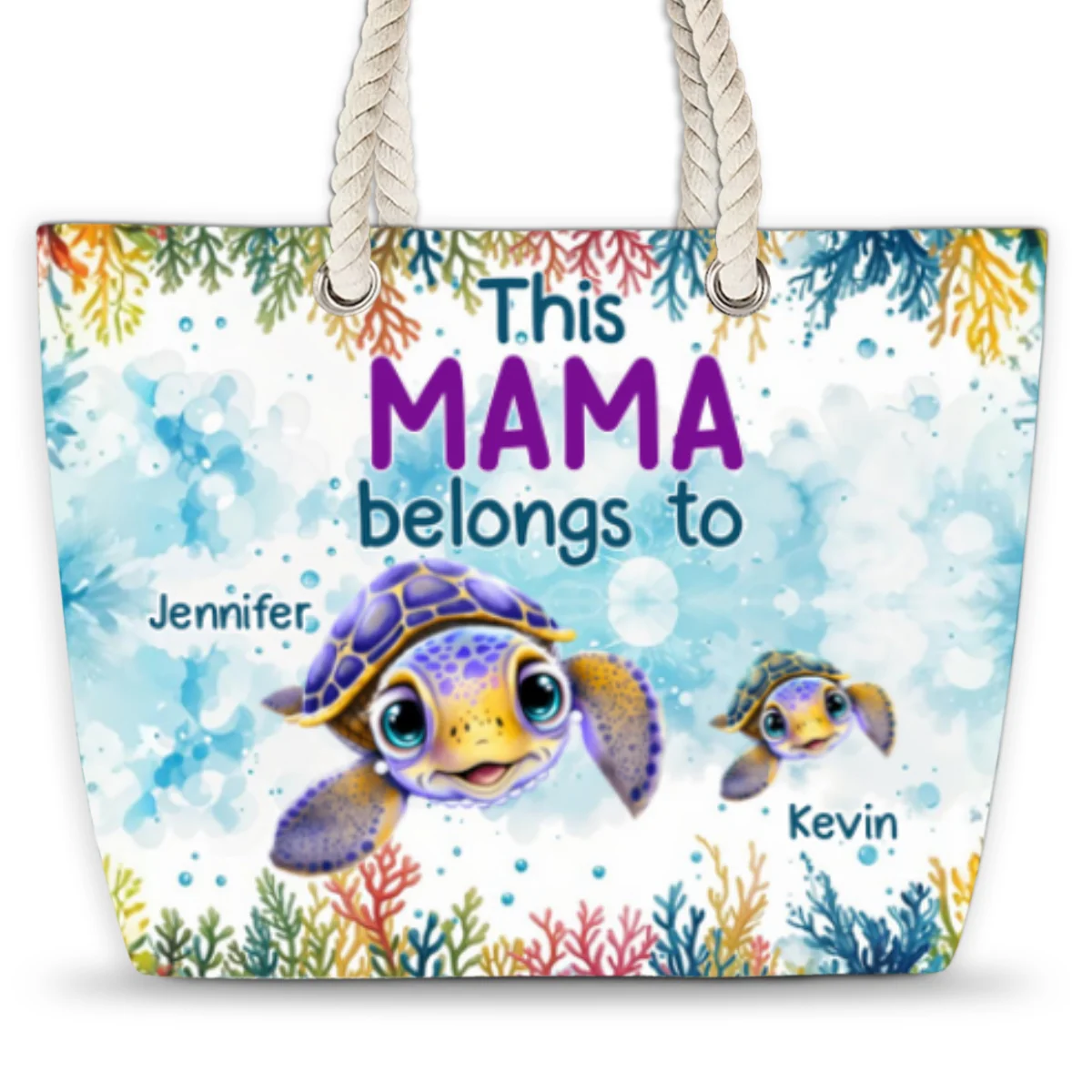 Grandma Belongs To - Personalized Custom Beach Bag - Image 6