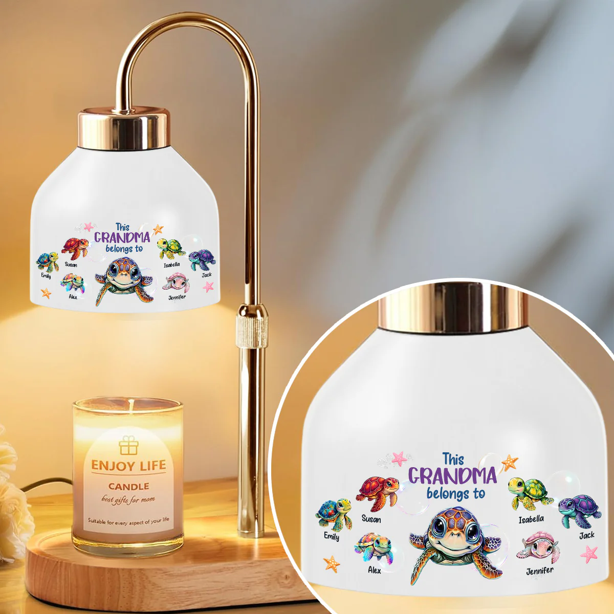 Grandma Belongs To - Personalized Custom Candle Warmer Lamp