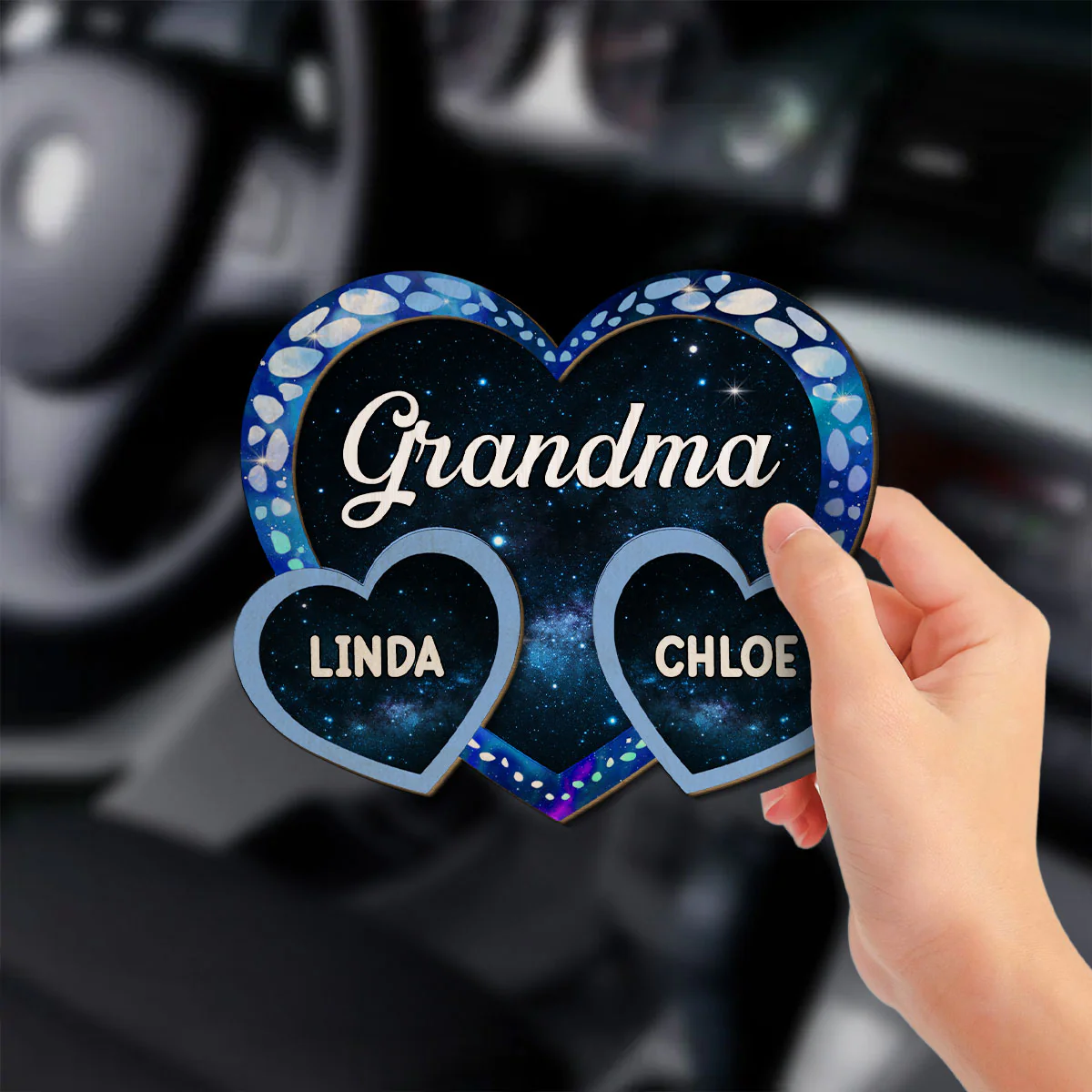 Grandma Belongs To - Personalized Custom Car Visor Clip - Image 2