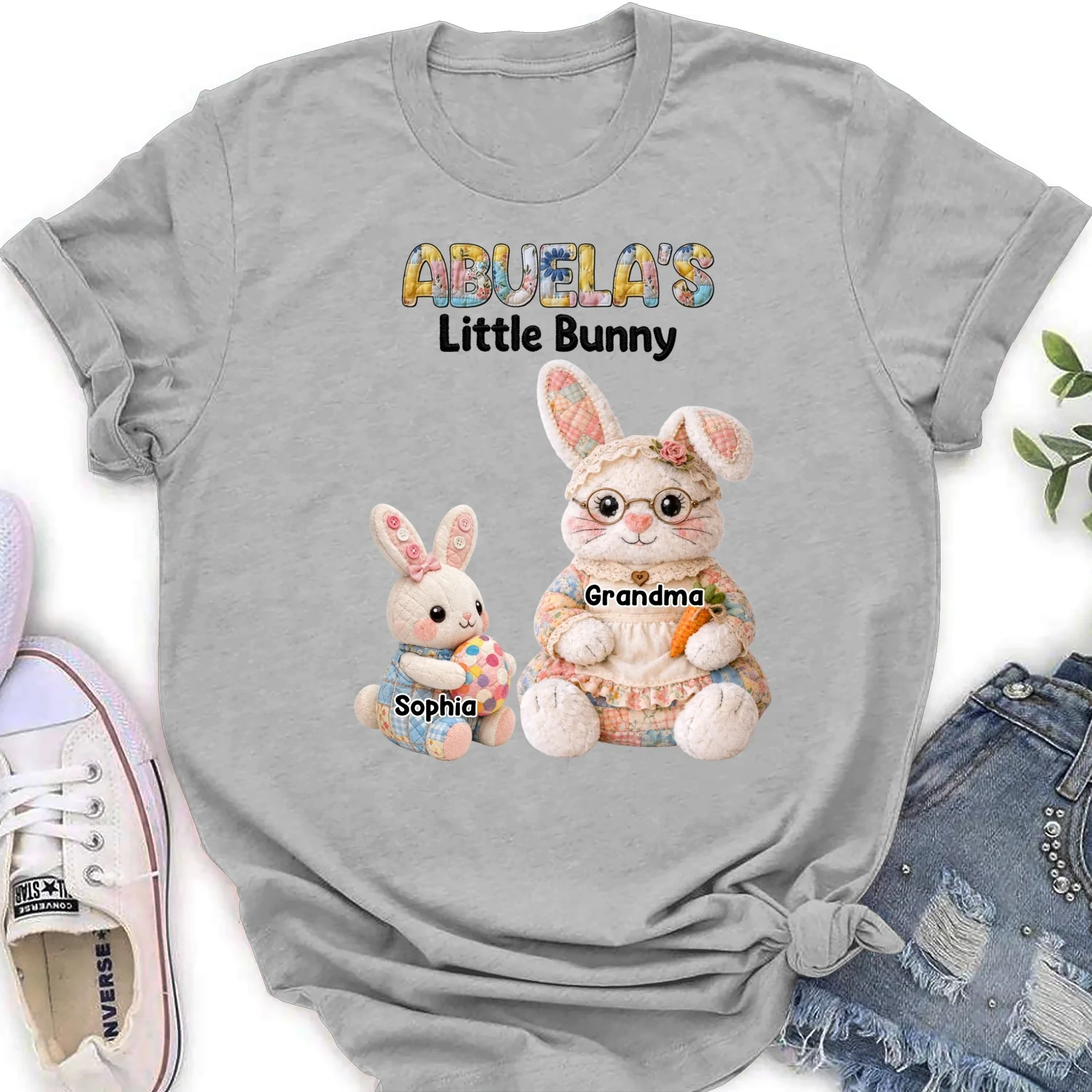 Grandma Bunny Garden - Personalized Custom Shirt - Image 17