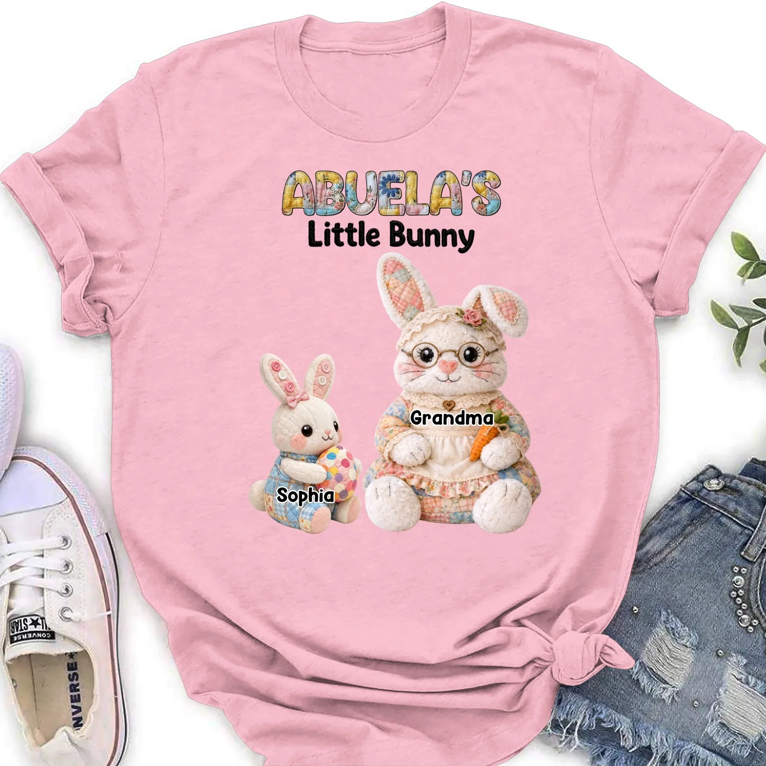 Grandma Bunny Garden - Personalized Custom Shirt - Image 18
