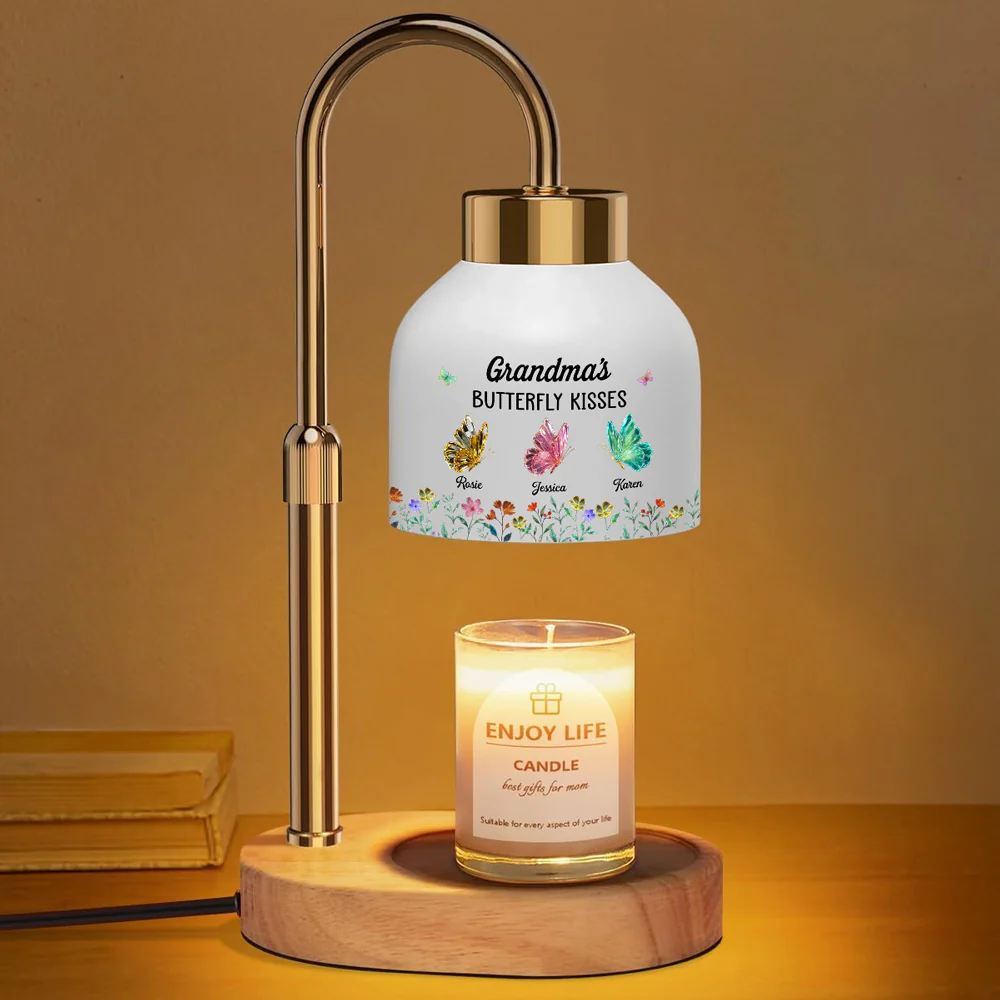 Grandma Butterflies - Personalized Custom Candle Warmer Lamp - Image 2
