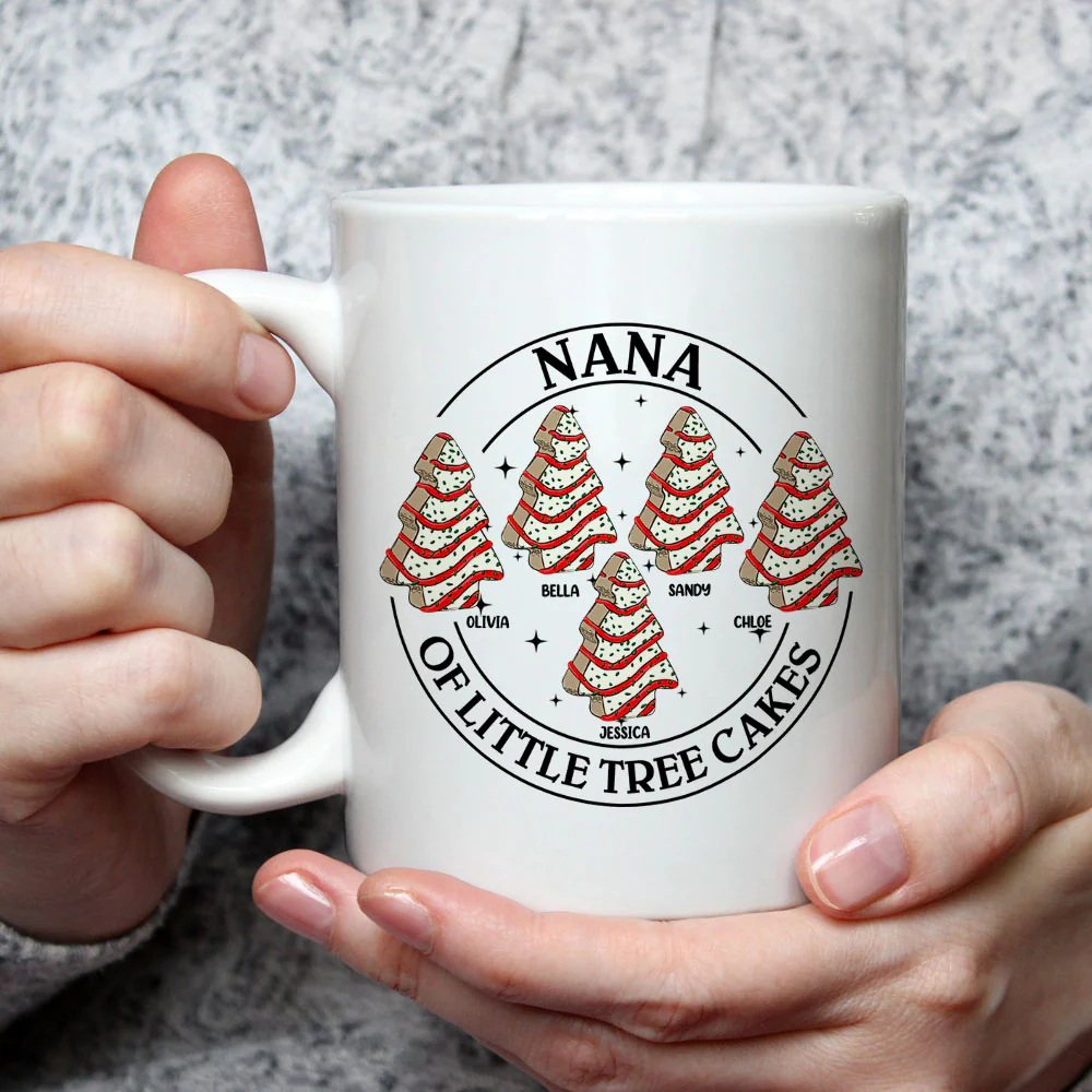 Grandma Christmas Cake - Personalized Custom Mug - Image 3