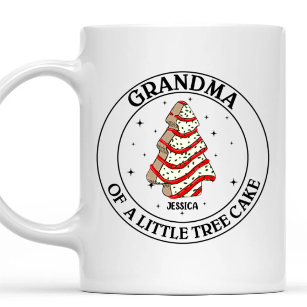 Grandma Christmas Cake - Personalized Custom Mug - Image 6