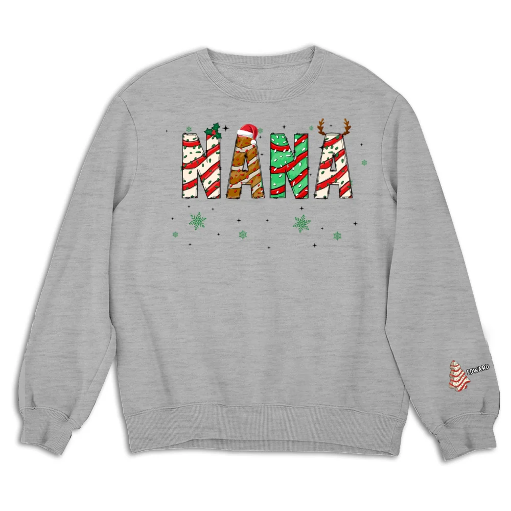 Grandma Christmas Tree Cake - Personalized Custom Sweatshirt - Image 7
