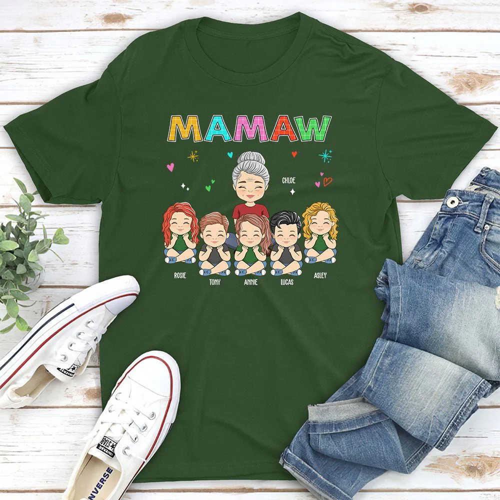 Grandma Colorful - Personalized Custom Unisex T-shirt - Image 5
