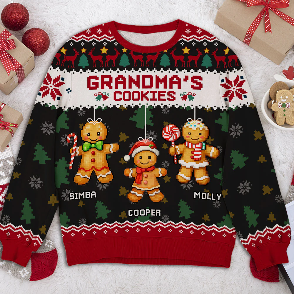 Grandma Cookies - Personalized Custom All-Over-Print Sweatshirt - Image 2