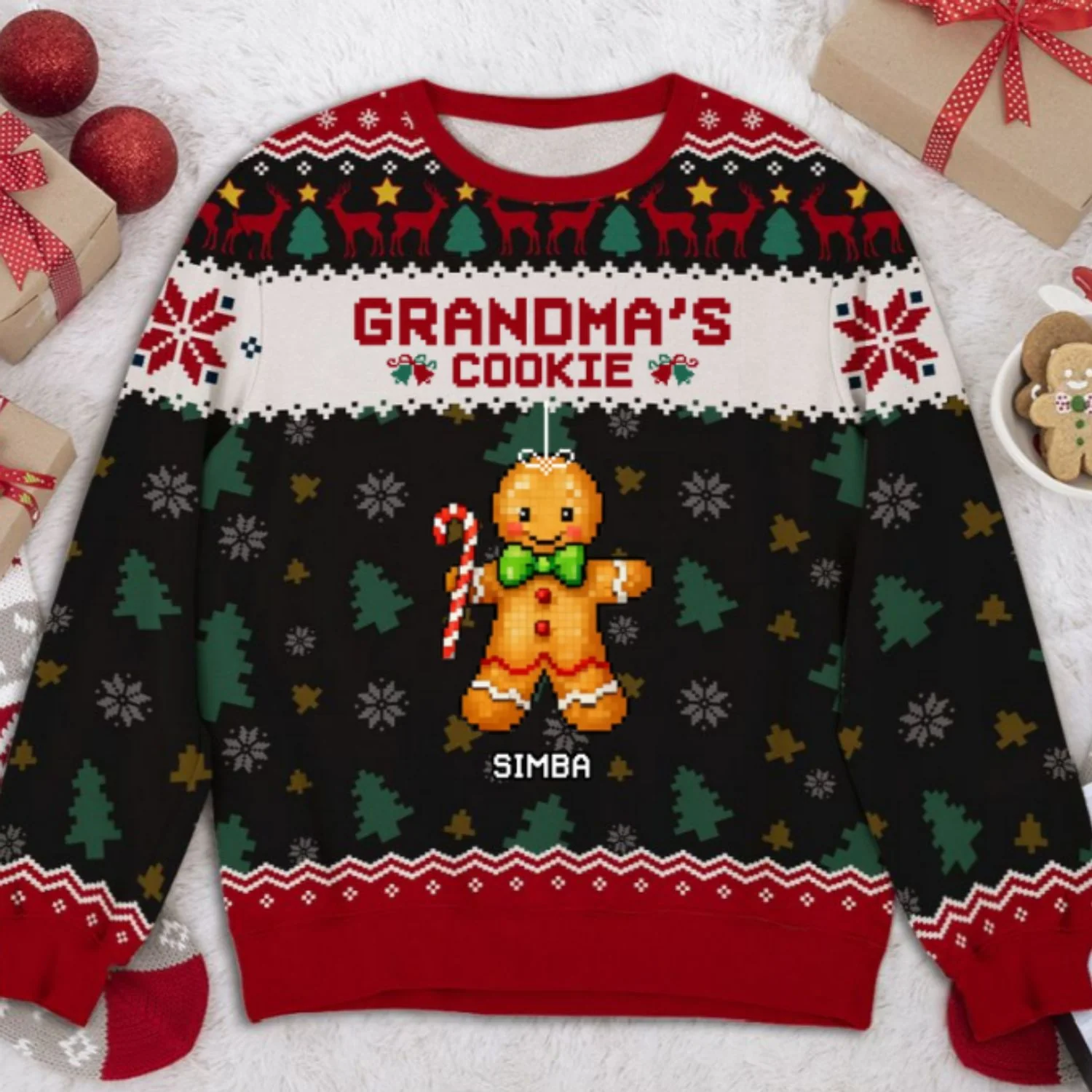Grandma Cookies - Personalized Custom All-Over-Print Sweatshirt - Image 8