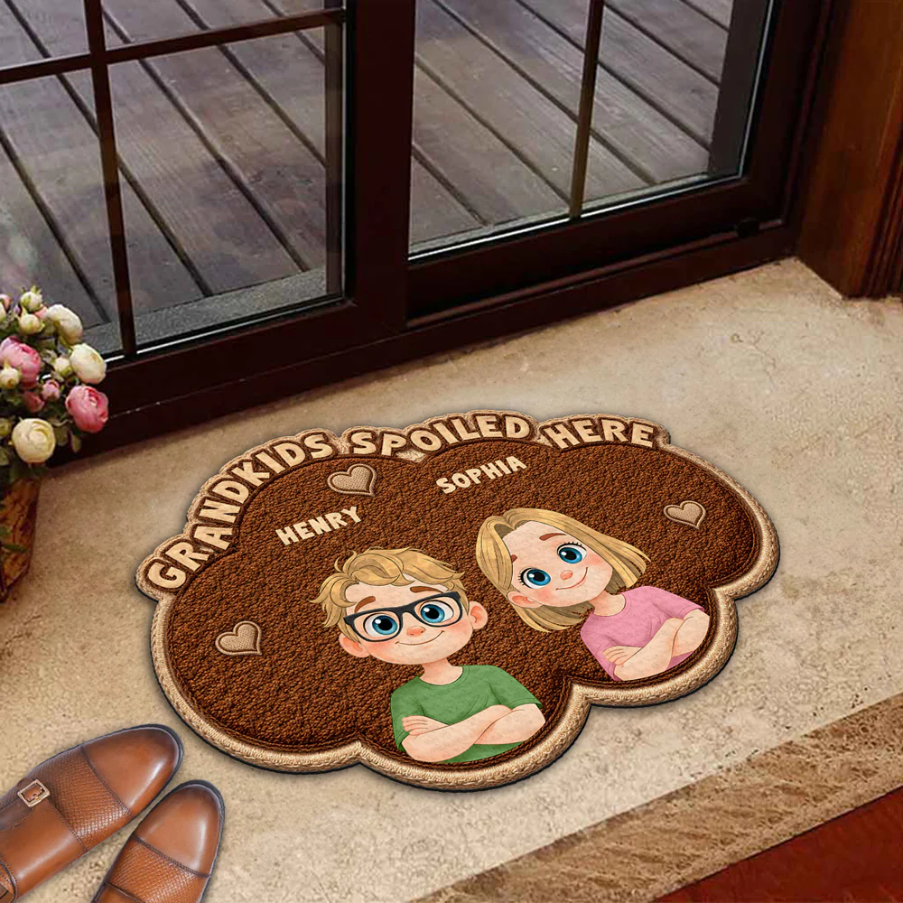 Grandma Craft Crew - Personalized Custom Doormat - Image 3