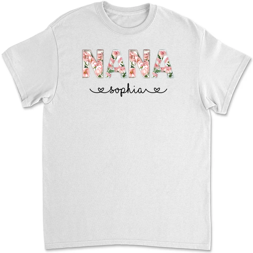 Grandma Custom Birth Month Flower - Personalized Custom Shirt - Image 4