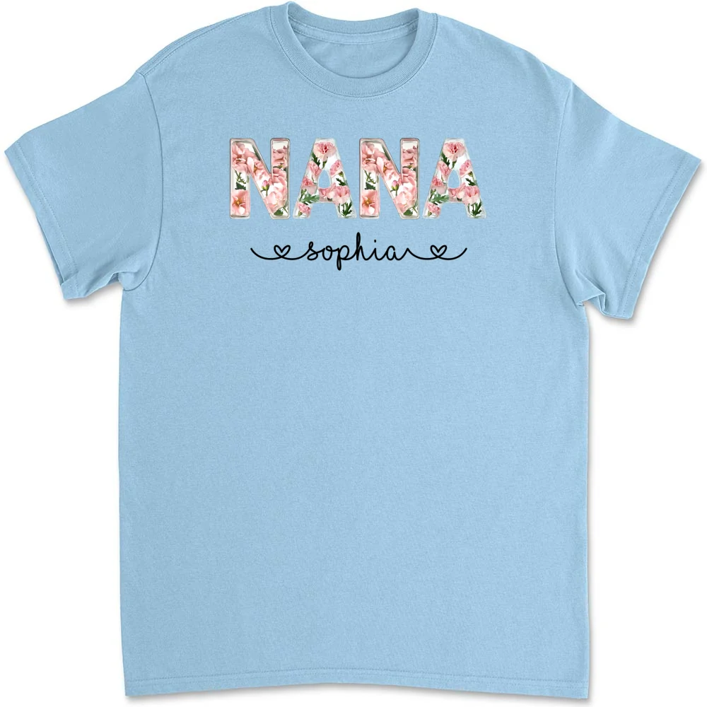 Grandma Custom Birth Month Flower - Personalized Custom Shirt - Image 9