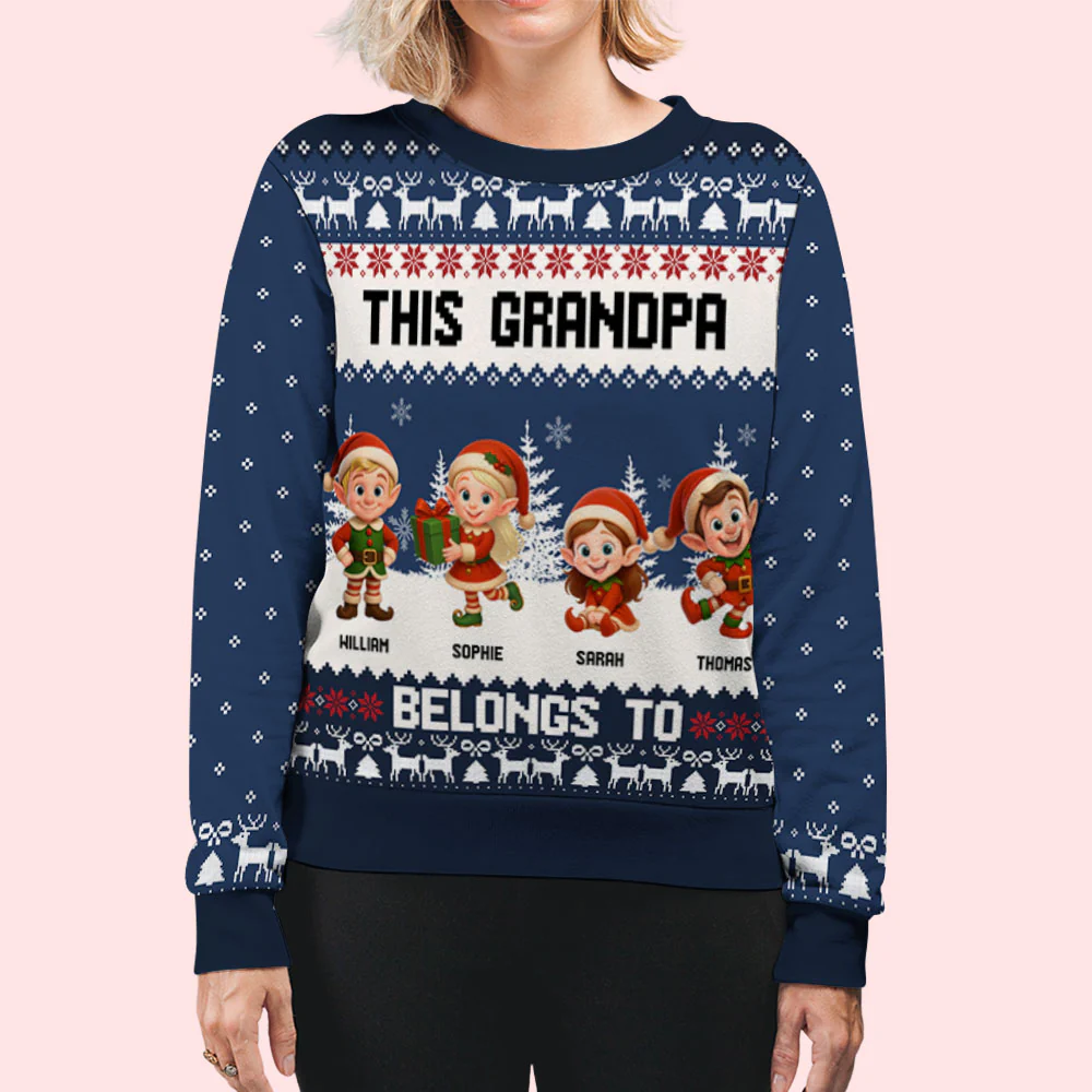 Grandma Elves - Personalized Custom All-Over-Print Sweatshirt - Image 6