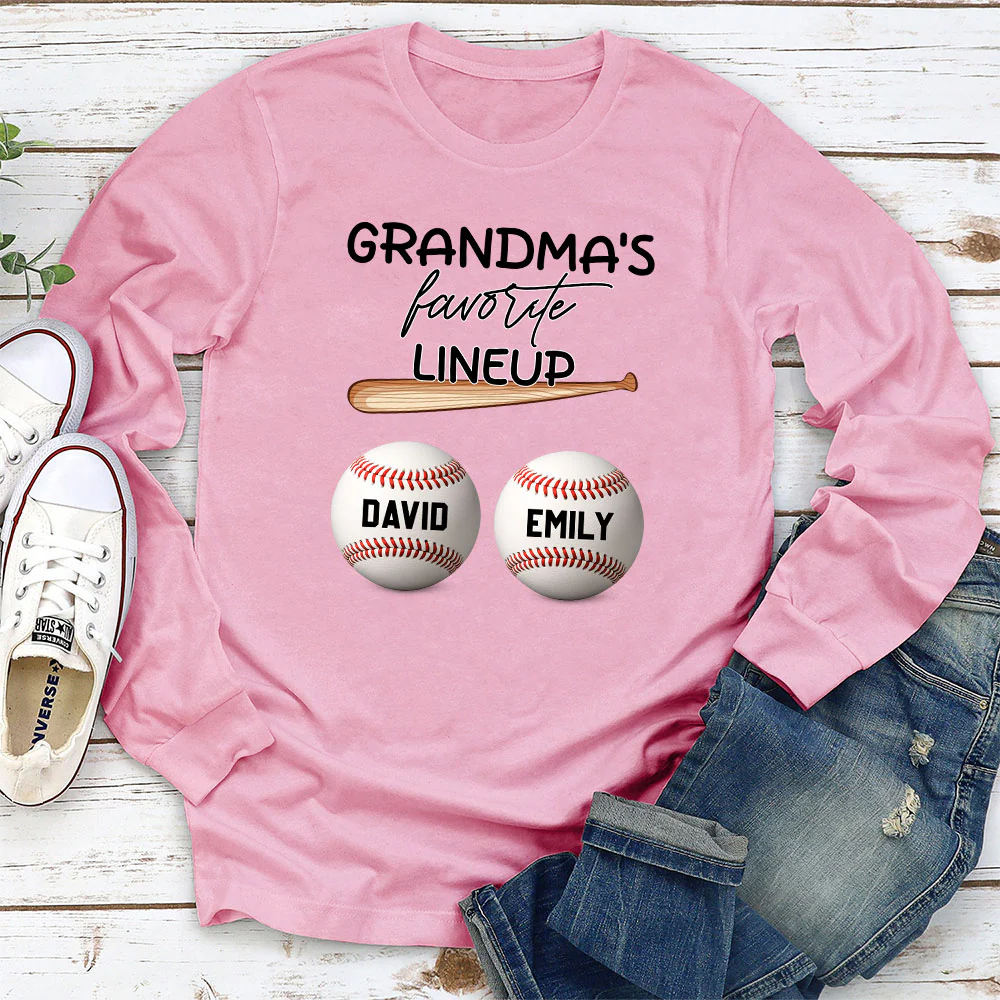 Grandma Favorite Lineup - Personalized Custom Shirt - Image 11