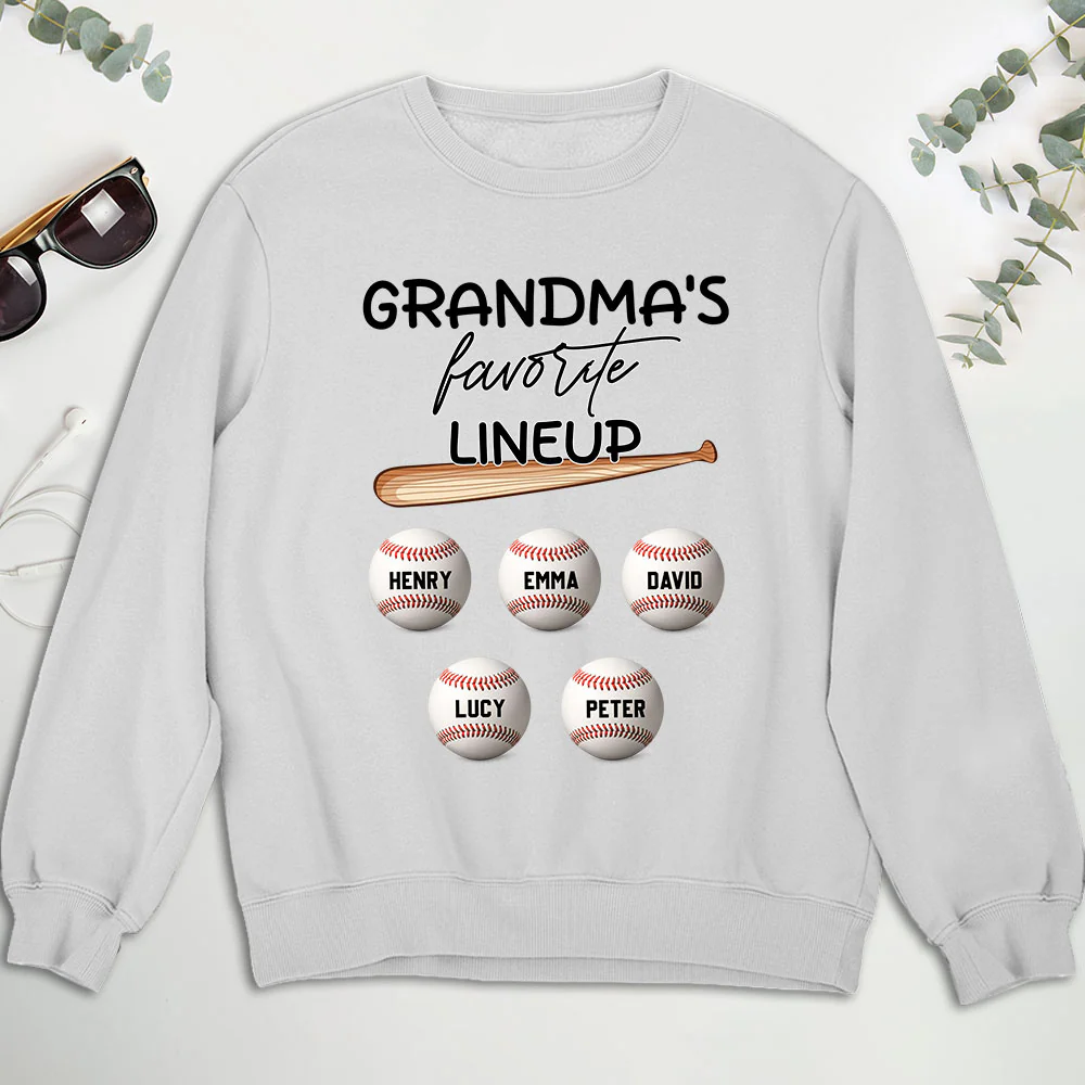 Grandma Favorite Lineup - Personalized Custom Shirt - Image 14