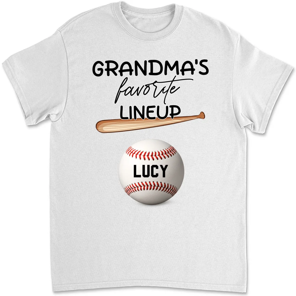 Grandma Favorite Lineup - Personalized Custom Shirt - Image 15