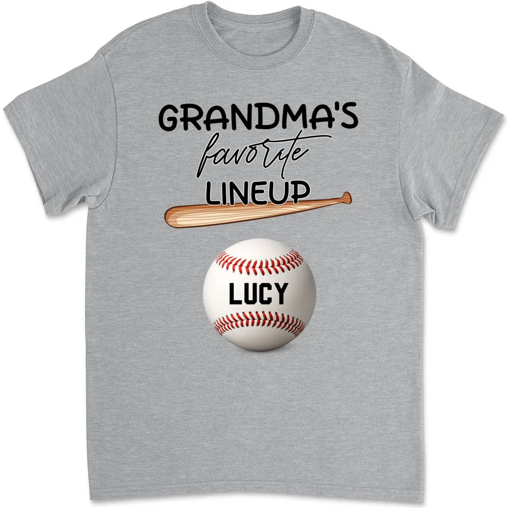 Grandma Favorite Lineup - Personalized Custom Shirt - Image 16