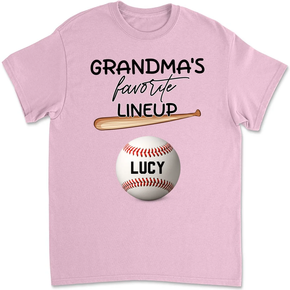 Grandma Favorite Lineup - Personalized Custom Shirt - Image 17