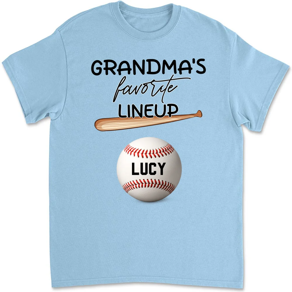 Grandma Favorite Lineup - Personalized Custom Shirt - Image 18
