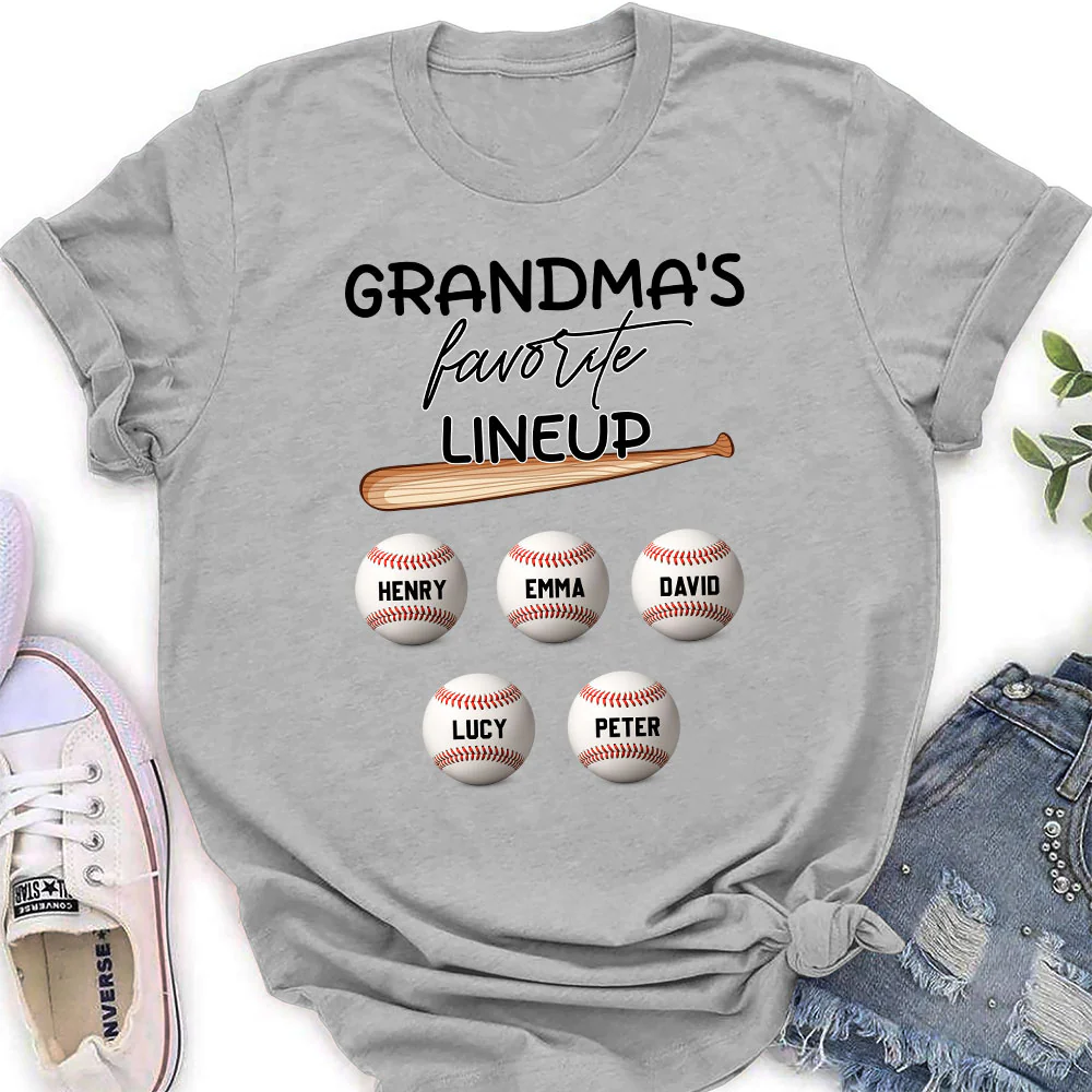 Grandma Favorite Lineup - Personalized Custom Shirt - Image 7