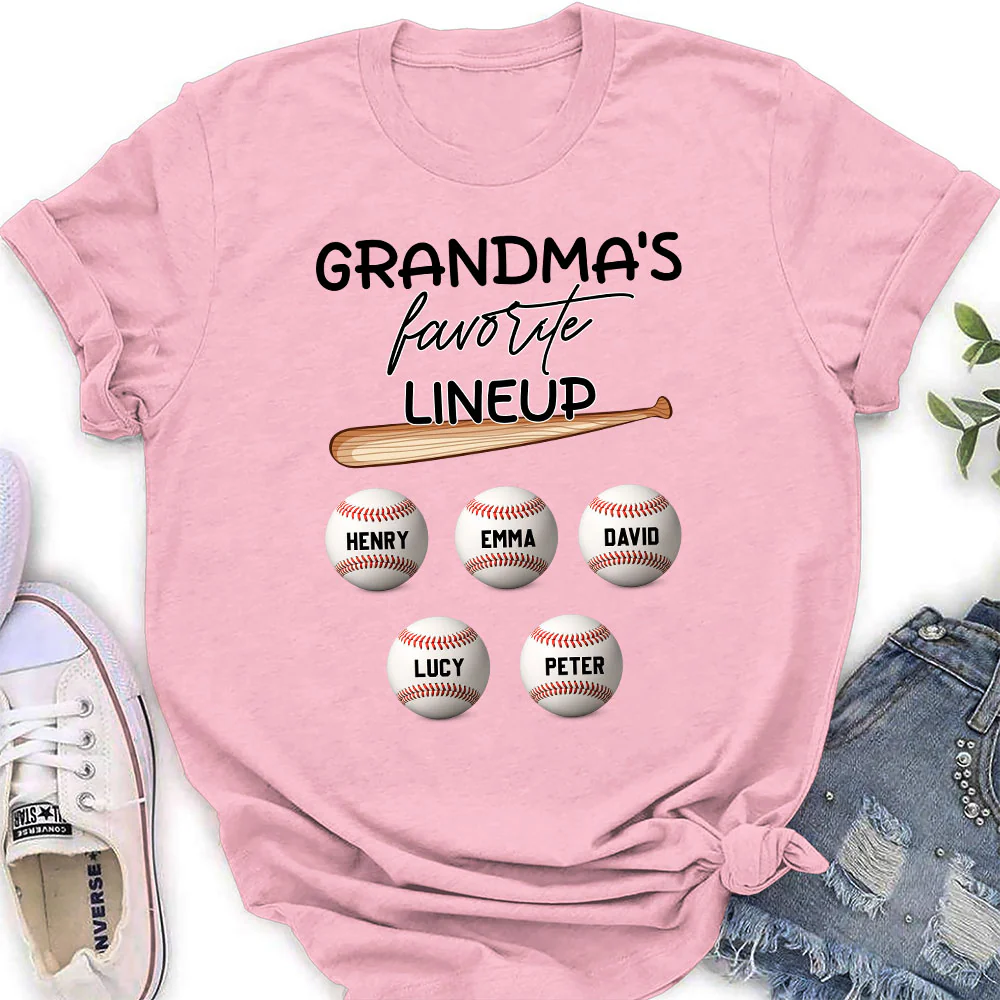 Grandma Favorite Lineup - Personalized Custom Shirt - Image 8