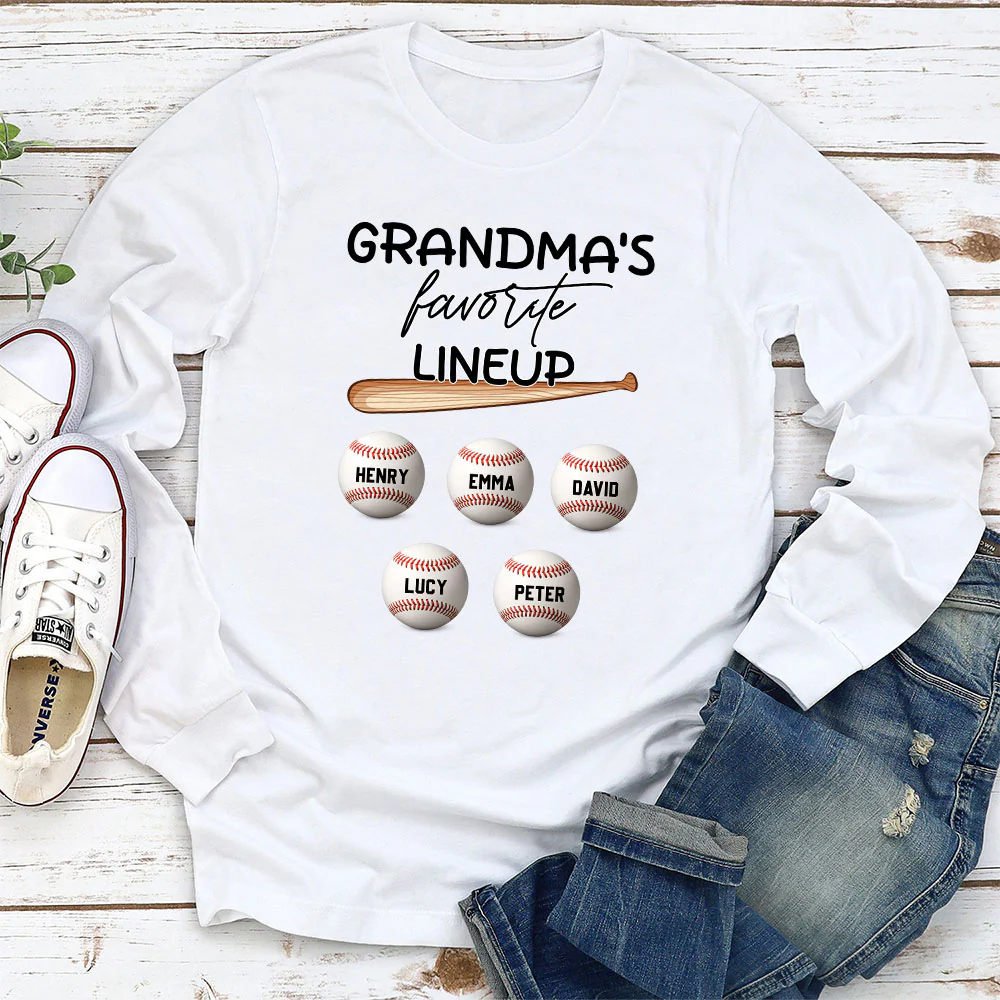 Grandma Favorite Lineup - Personalized Custom Shirt - Image 9