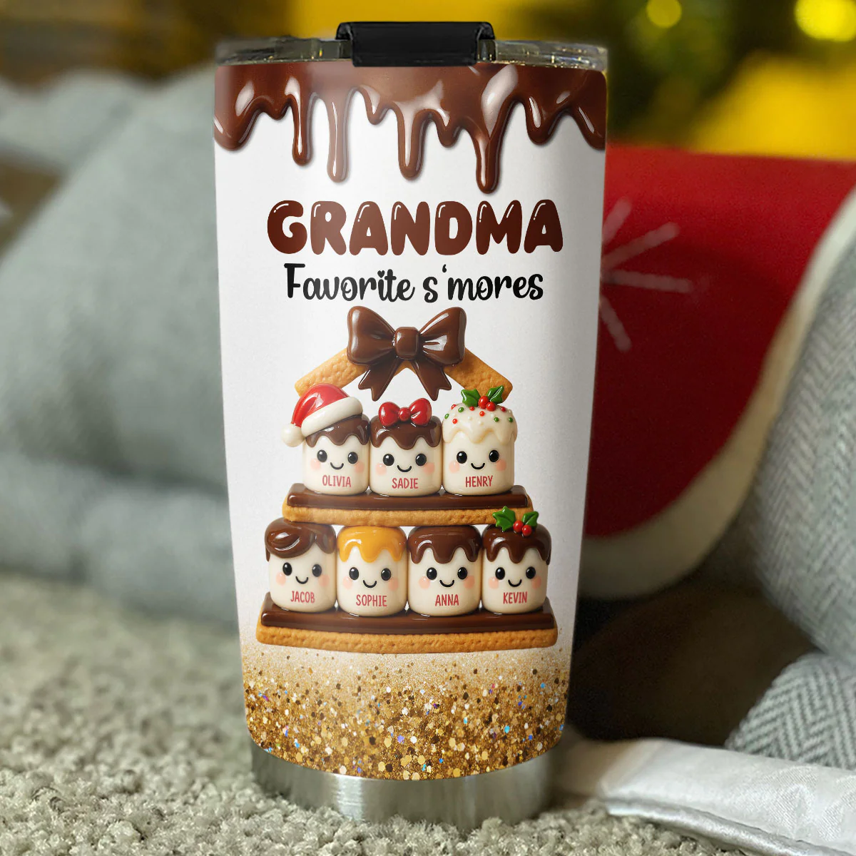 Grandma Favorite Smores - Personalized Custom Tumbler - Image 3
