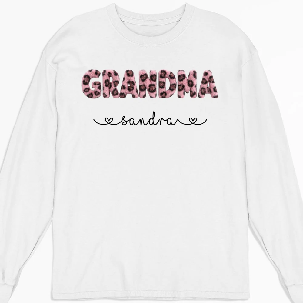 Grandma Fluffy Leopard - Personalized Custom Shirt - Image 10