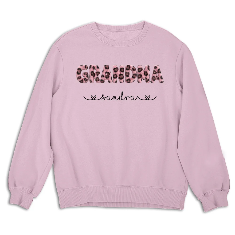 Grandma Fluffy Leopard - Personalized Custom Shirt - Image 15