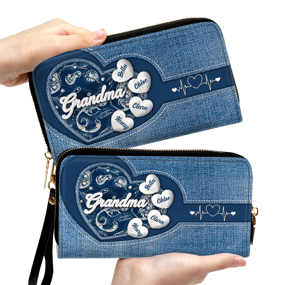 Grandma Fluffy Style - Personalized Custom Leather Wallet - Image 3