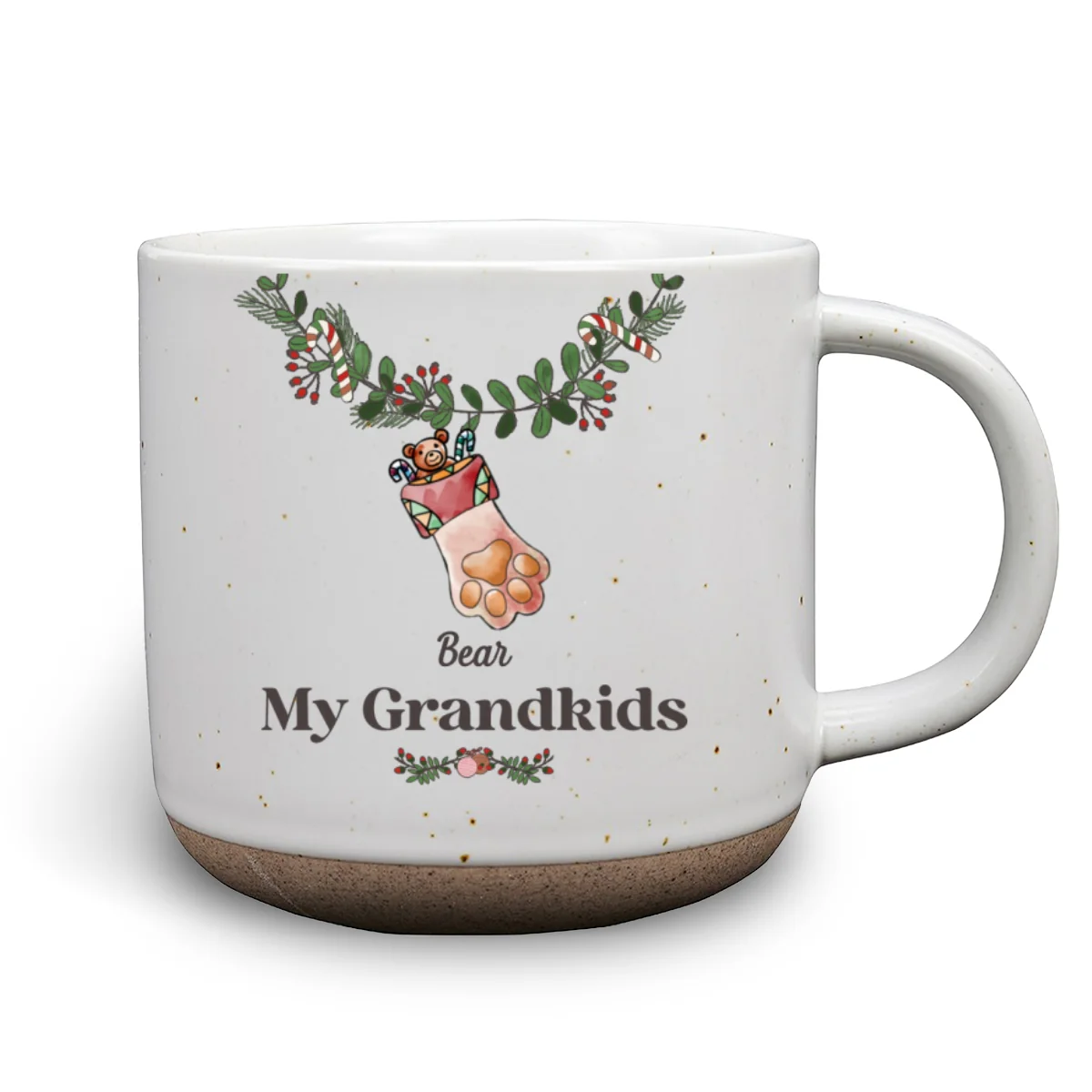 Grandma Funny Stockings Merry Christmas - Personalized Custom Pottery Mug - Image 6