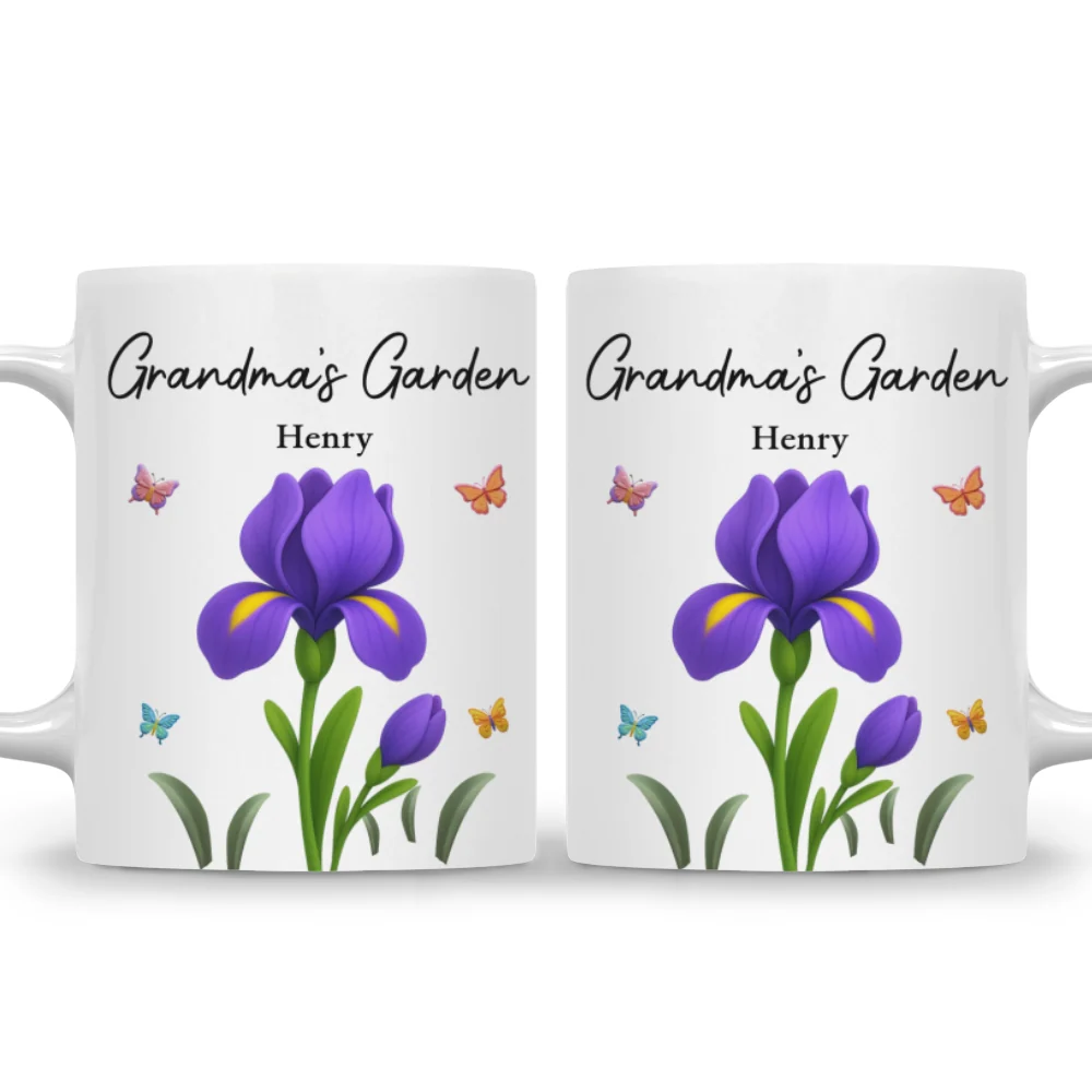 Grandma Garden Flowers - Personalized Custom Coffee Mug - Image 6
