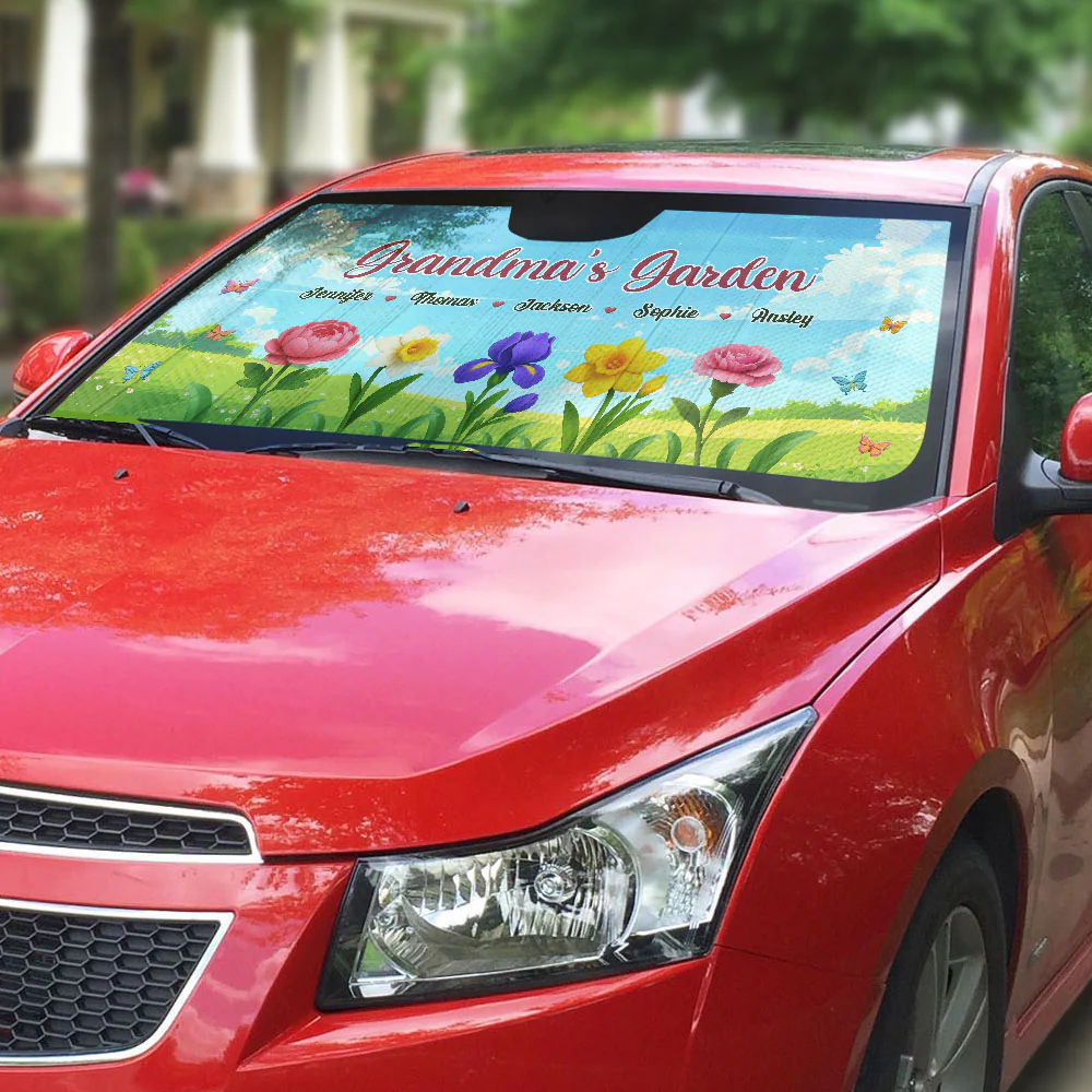 Grandma Garden - Personalized Custom Car Sunshade - Image 2