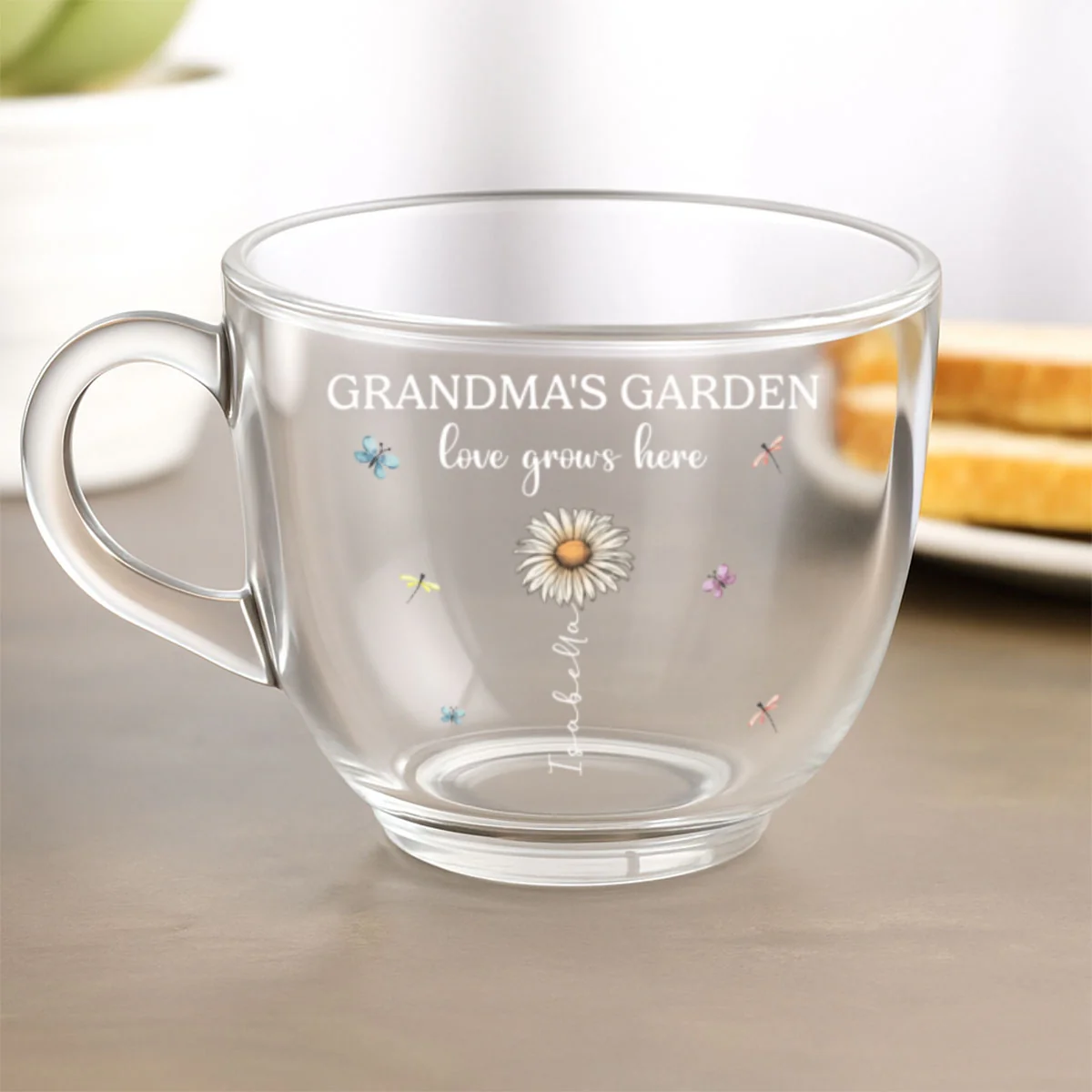 Grandma Garden - Personalized Custom Glass Tea Cup - Image 7