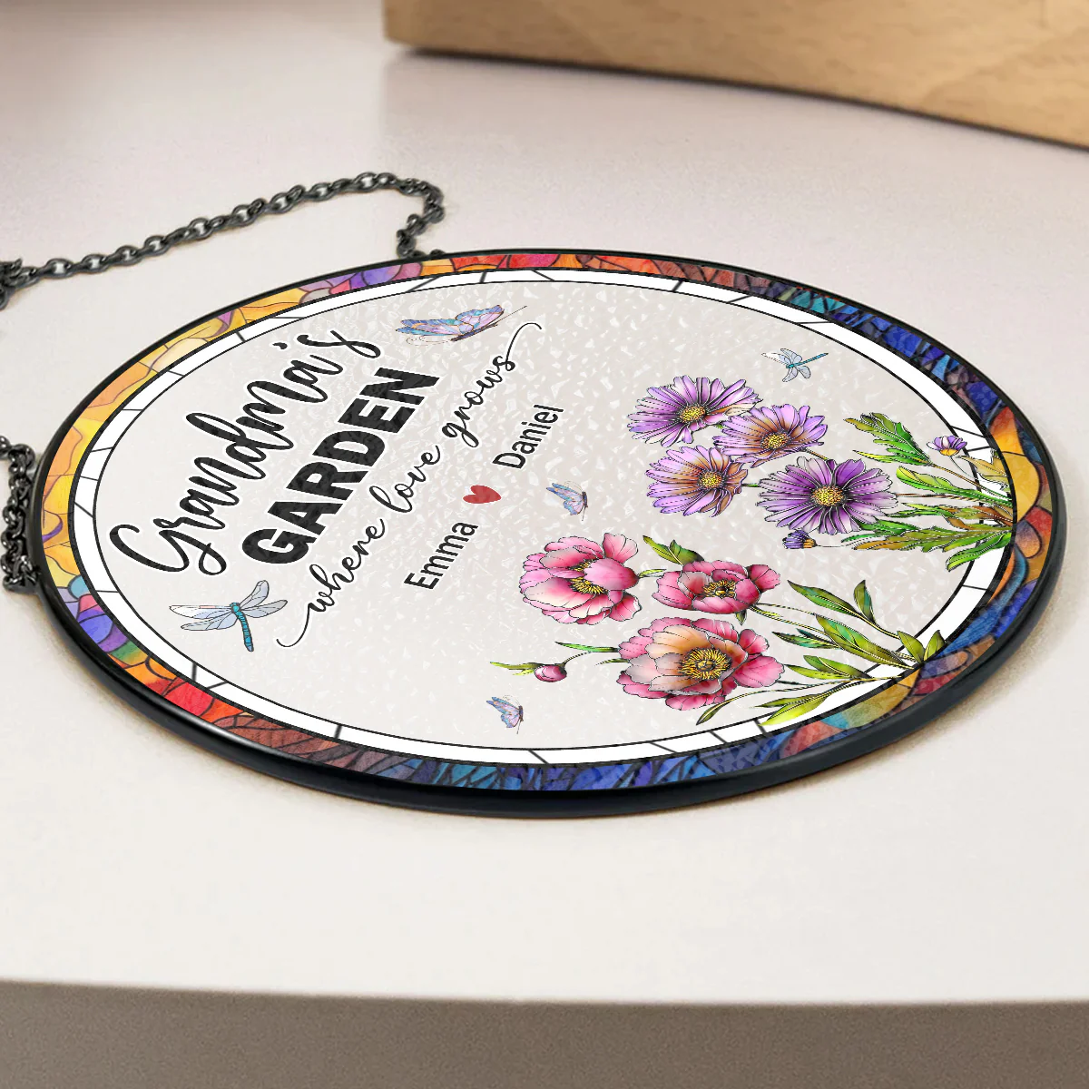 Grandma Garden - Personalized Custom Window Hanging Suncatcher - Image 3