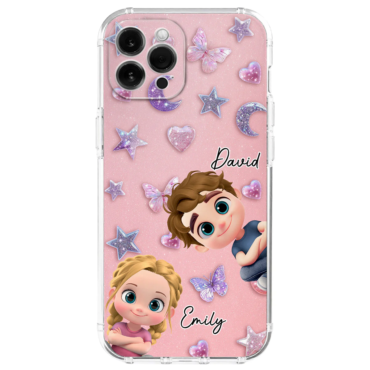Grandma Glitter Galaxy Vibes - Personalized Custom 3D Effect Phone Case