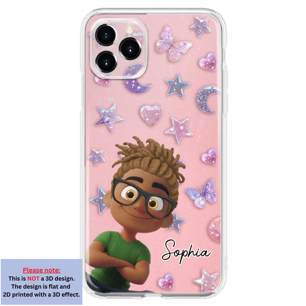 Grandma Glitter Galaxy Vibes - Personalized Custom 3D Effect Phone Case - Image 10