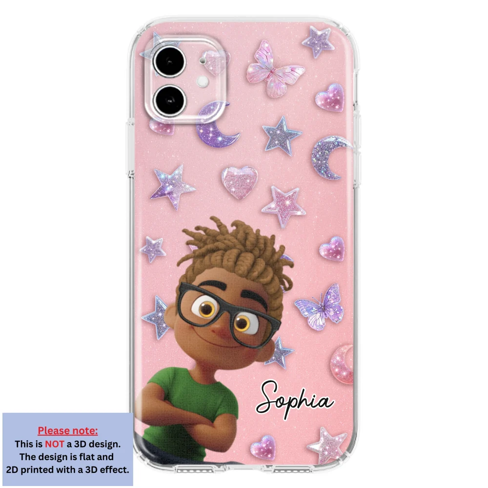 Grandma Glitter Galaxy Vibes - Personalized Custom 3D Effect Phone Case - Image 11