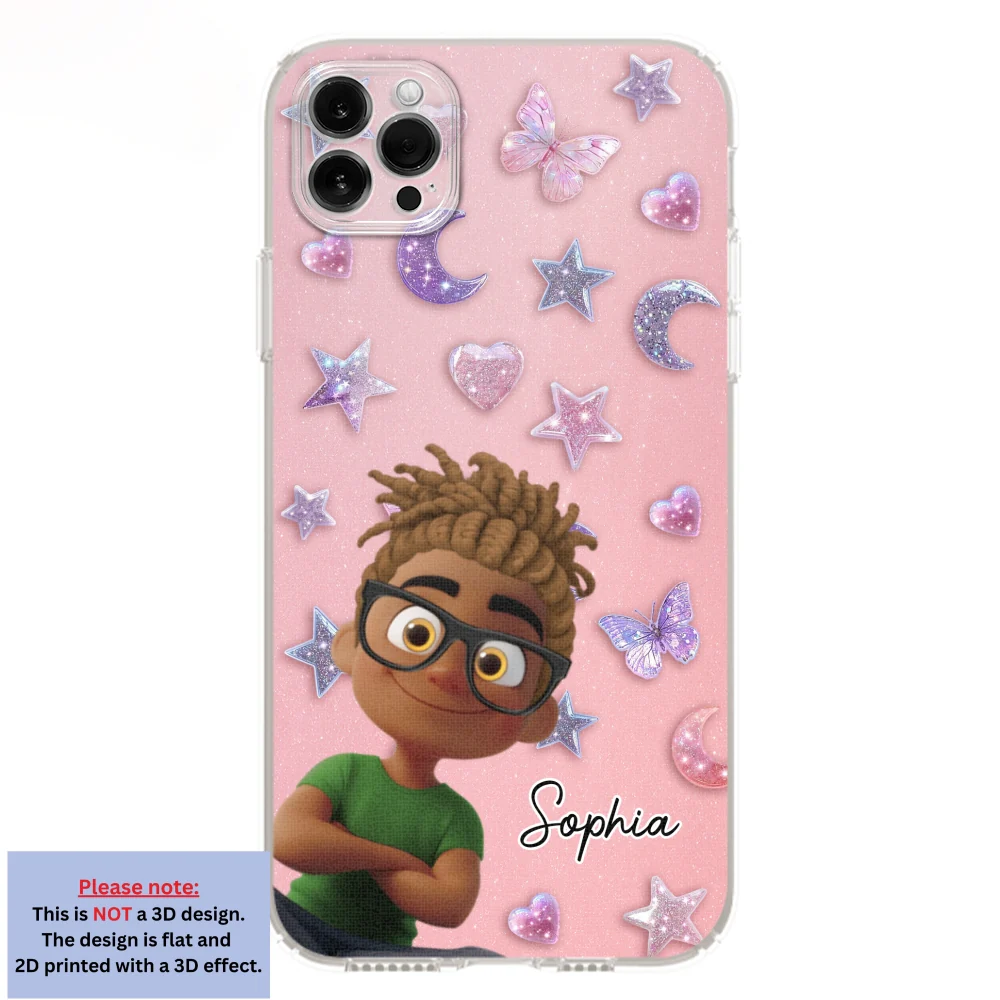 Grandma Glitter Galaxy Vibes - Personalized Custom 3D Effect Phone Case - Image 12