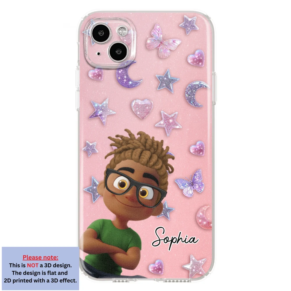 Grandma Glitter Galaxy Vibes - Personalized Custom 3D Effect Phone Case - Image 14