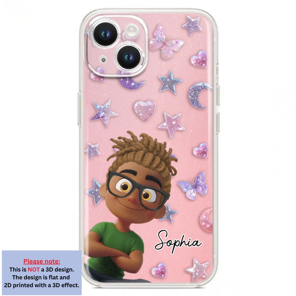 Grandma Glitter Galaxy Vibes - Personalized Custom 3D Effect Phone Case - Image 17